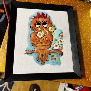 Vintage Edna Viera owl picture